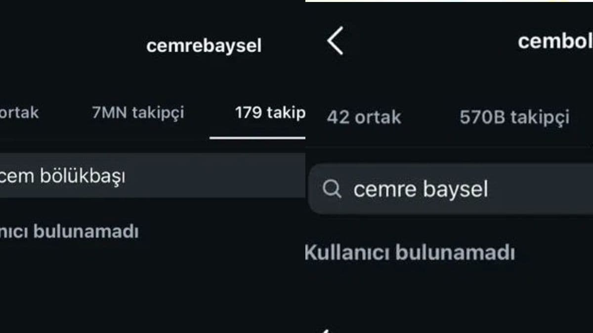Cem Bölükbaşı ile&nbsp;Cemre Baysel'in sosyal medya hesabı