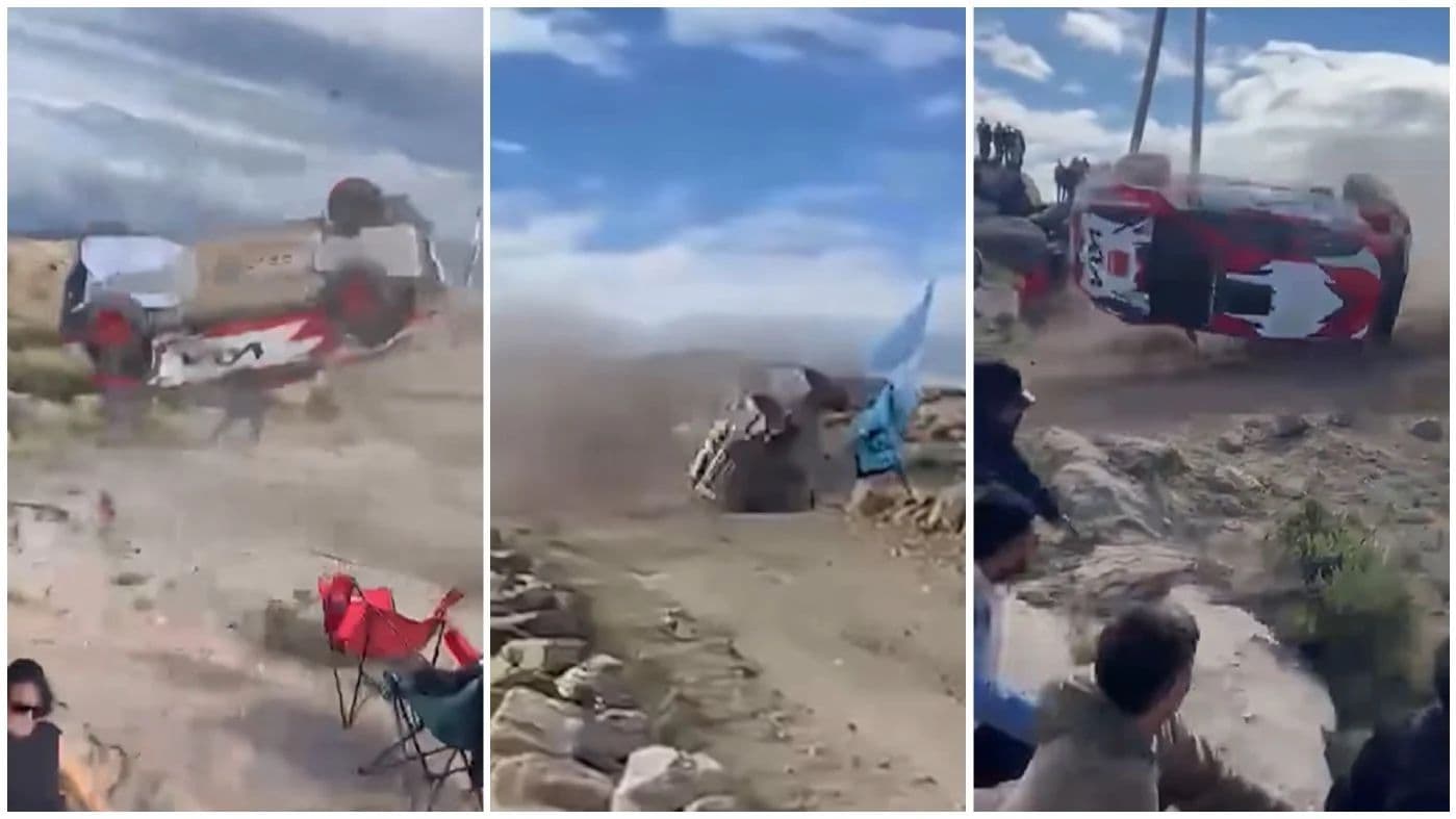 Arjantin’de Ralli faciası: Seyircilerin arasına daldı