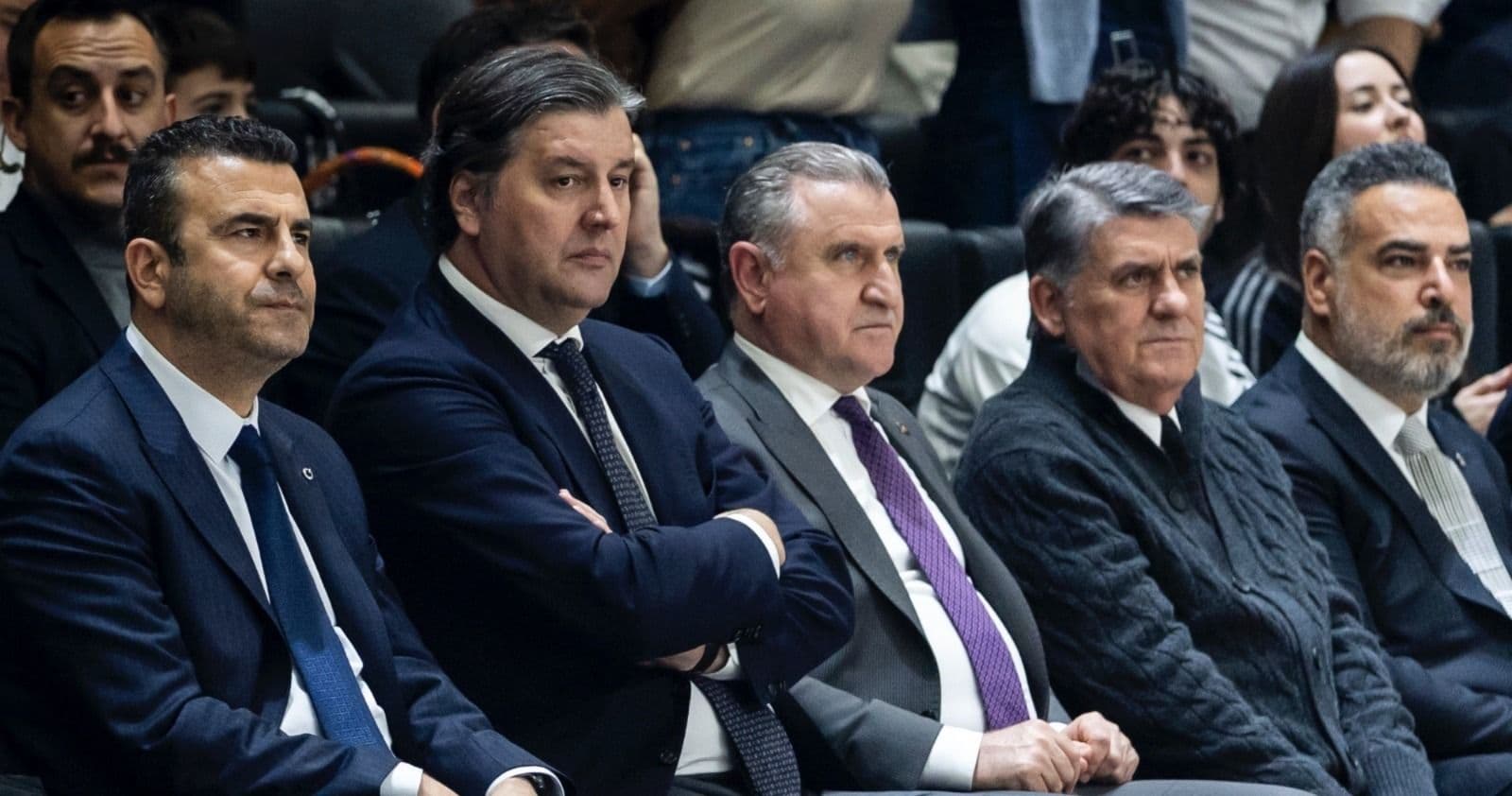 EuroLeague Başkanı Dejan Bodiroga (soldan ikinci)