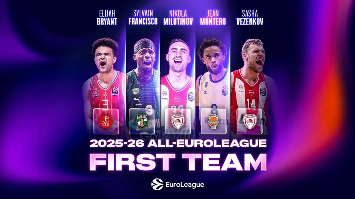 EuroLeague’de sezonun en iyi 5’i açıklandı
