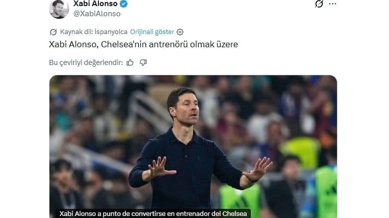 Xabi Alonso'nun paylaşımı