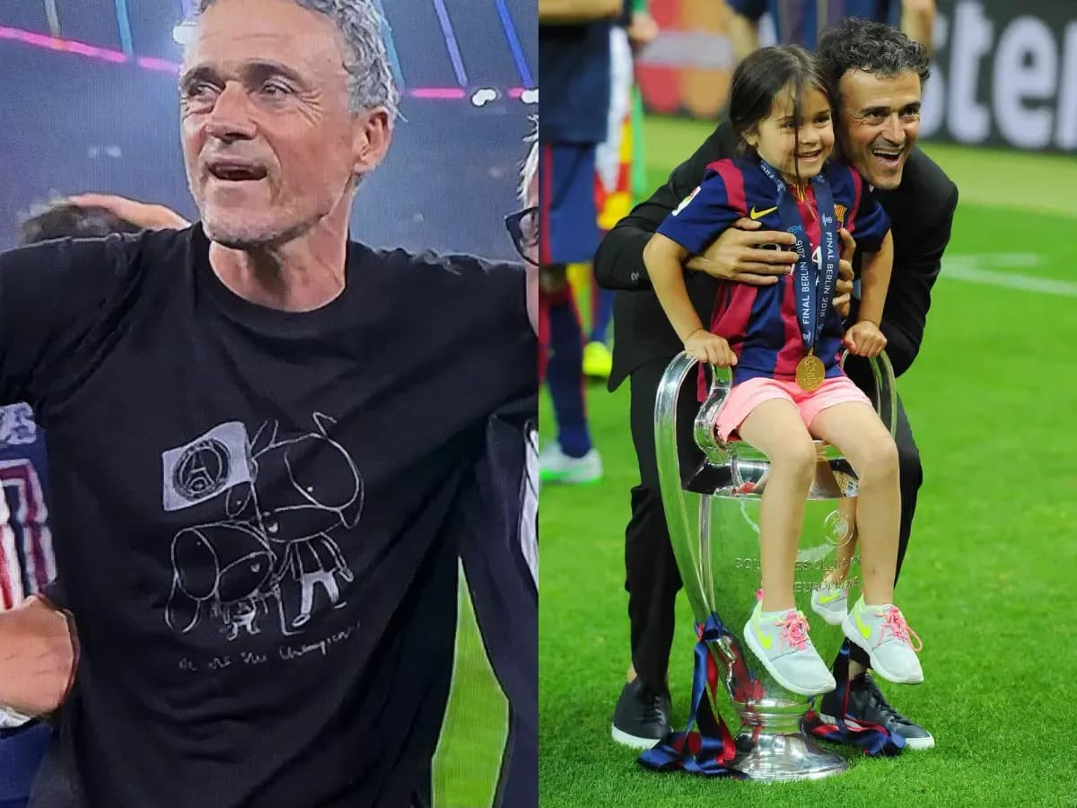 Luis Enrique, vefat eden kızı Xana ile