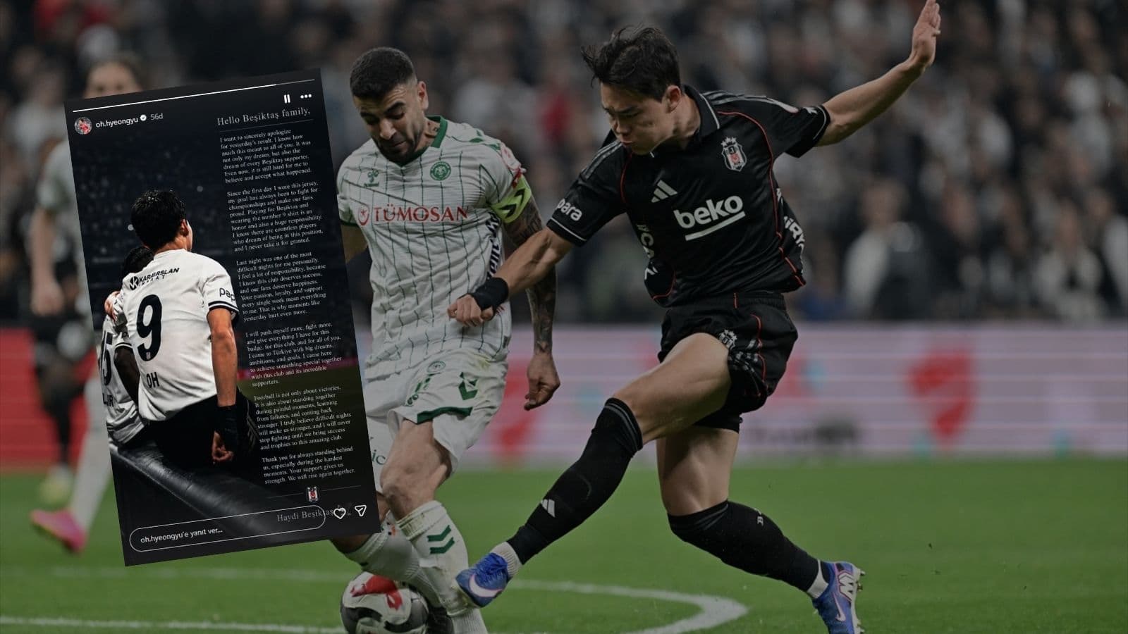 Hyeon-gyu Oh, Beşiktaş taraftarından özür diledi