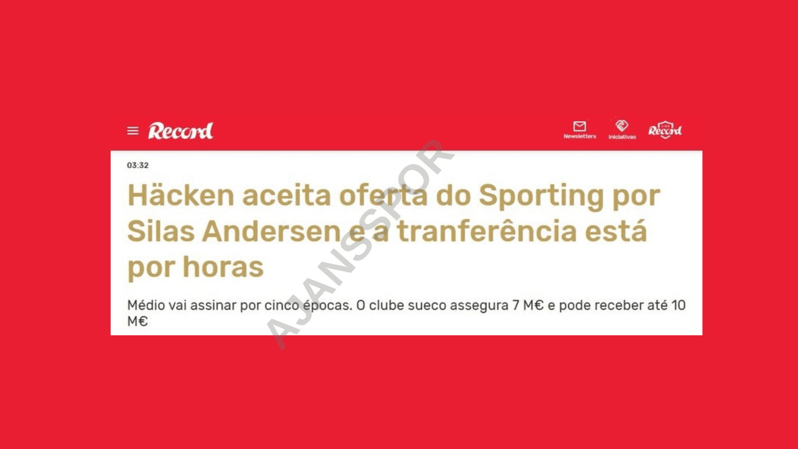 Record manşet haberi