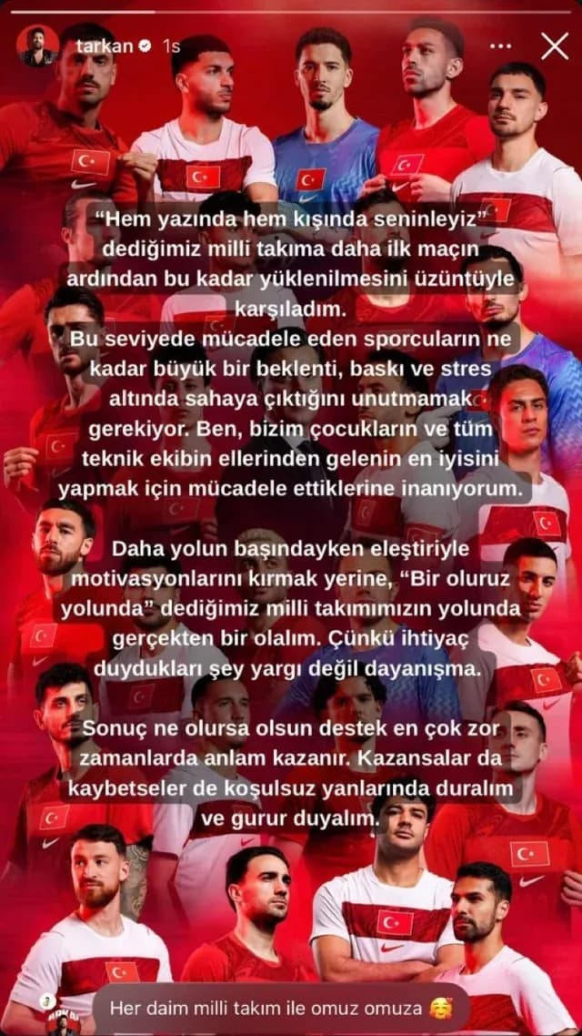 Tarkan'ın paylaşımı