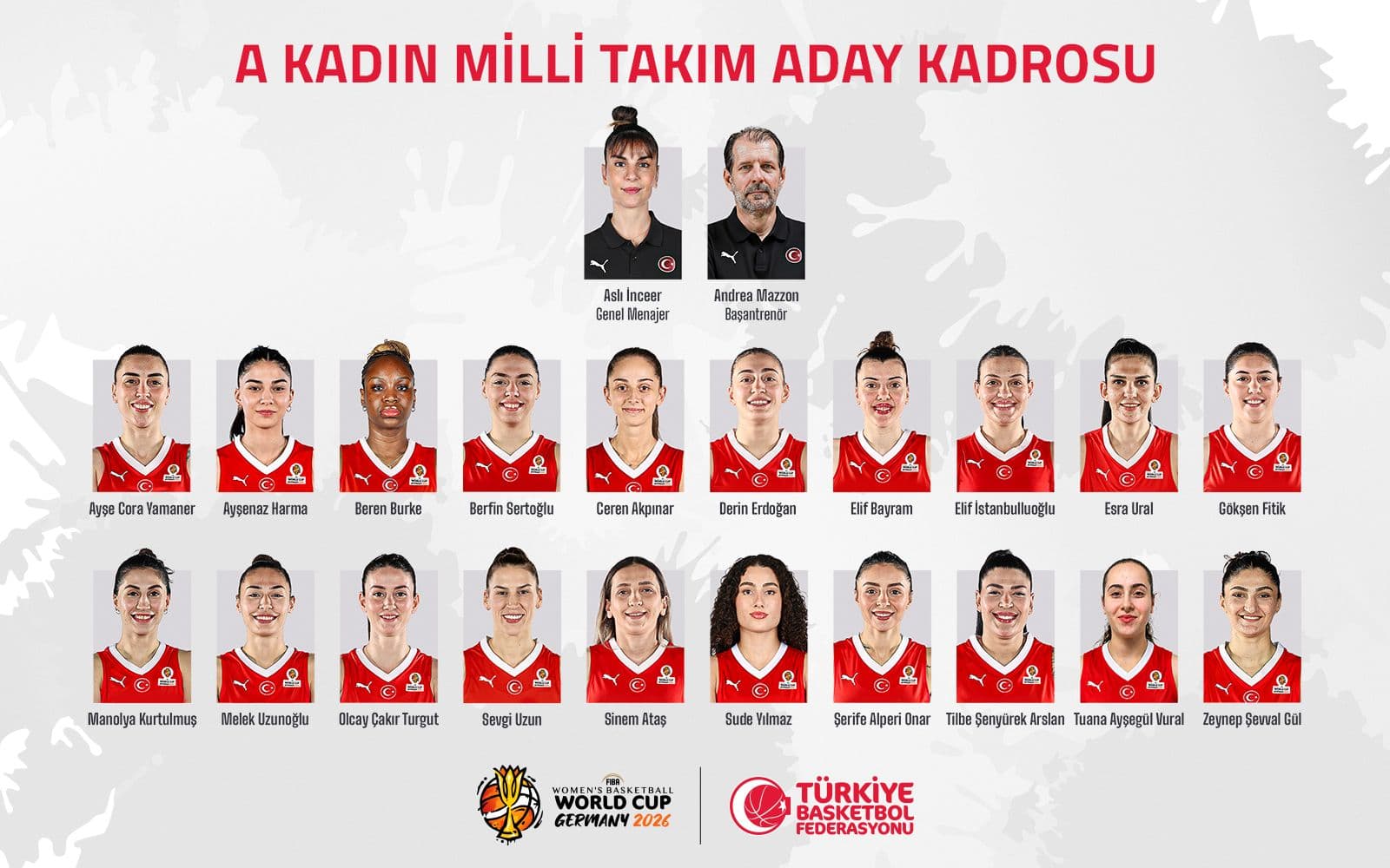 A Kadın Milli Takımımızın 20 kişilik aday kadrosu belli oldu