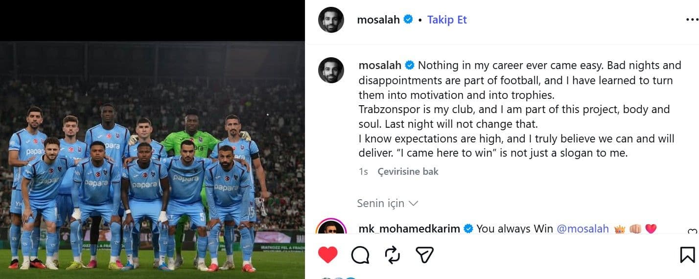 Mohamed Salah paylaşım
