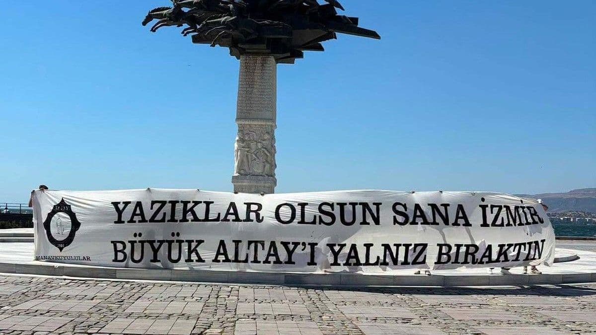 Altay taraftarından şehre tepki