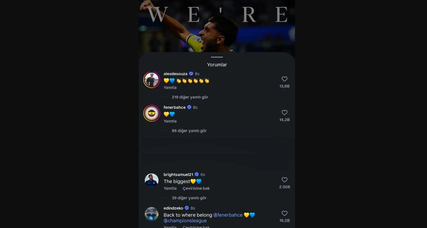 Edin Dzeko'nun Fenerbahçe yorumu