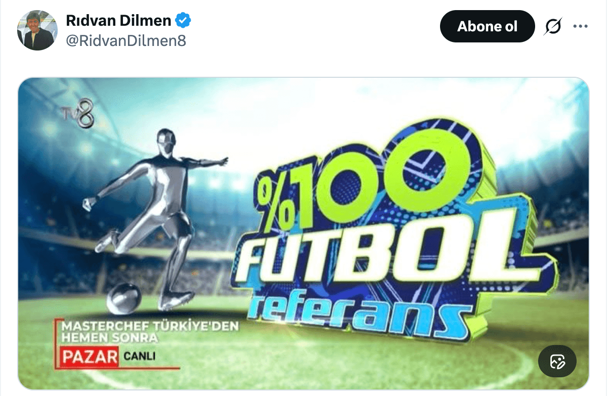 Rıdvan Dilmen'in paylaşımı