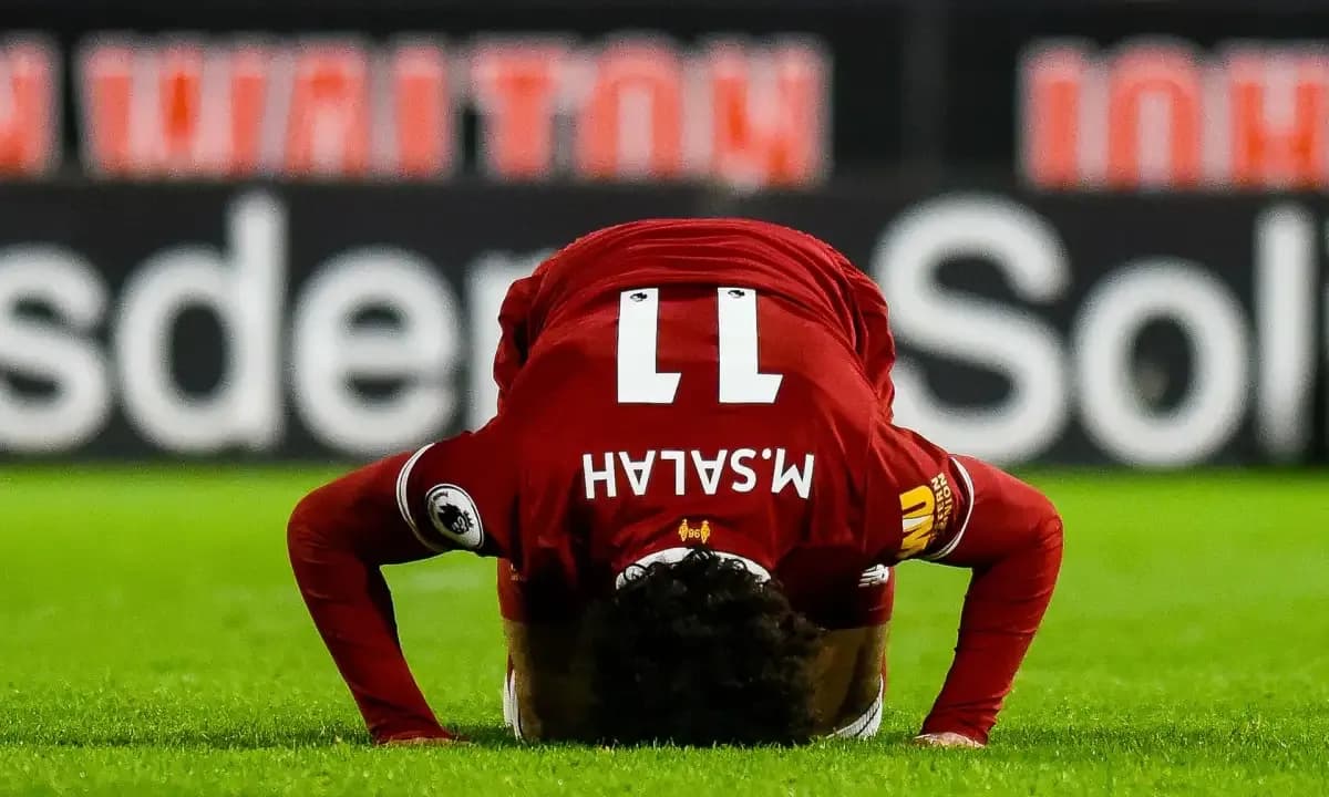 Mohamed Salah'ın gol sevinci