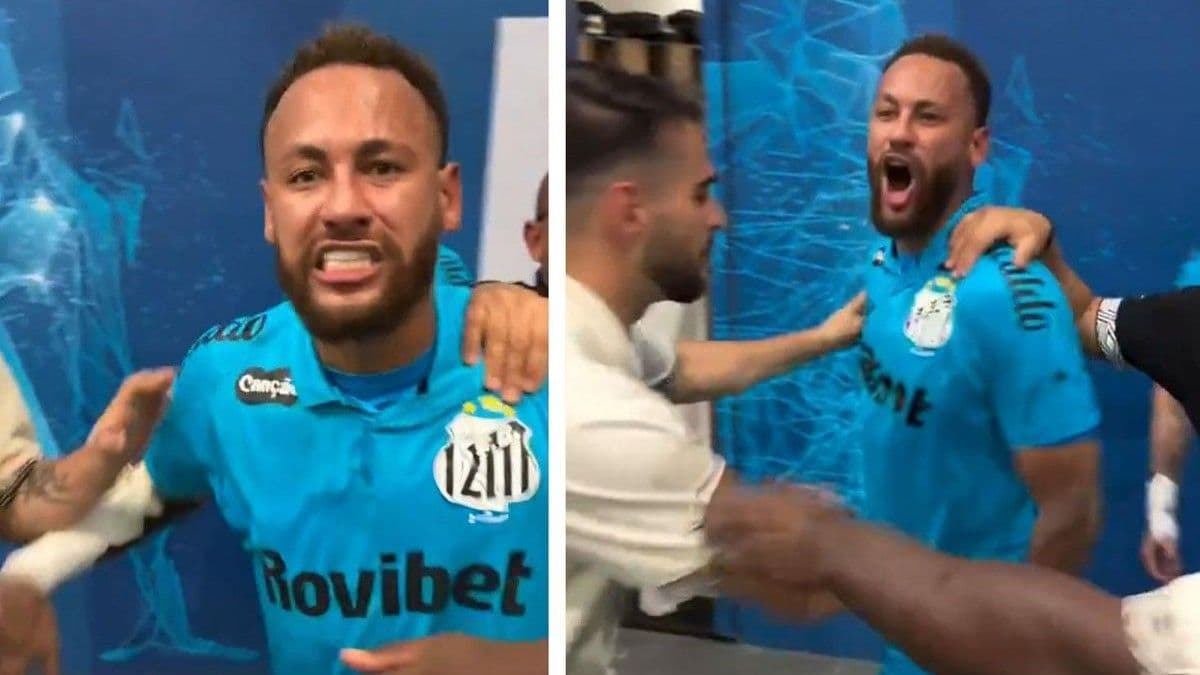 Neymar galibiyet sonrası çılgına döndü! Rakip yöneticilerle birbirine girdi