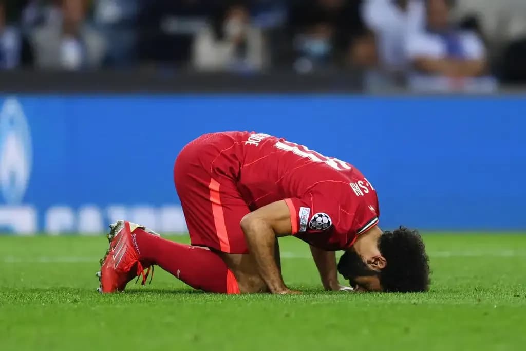 Mohamed Salah'ın gol sevinci