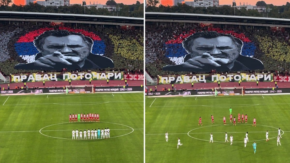 Kızılyıldız taraftarlarından yeni Mladić skandalı! UEFA 90 bin Euro ceza vermişti
