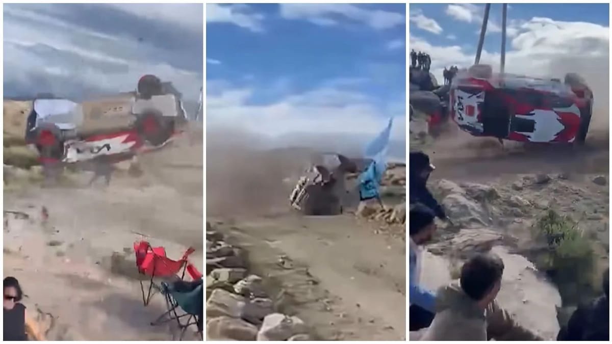 Arjantin’de Ralli faciası: Seyircilerin arasına daldı