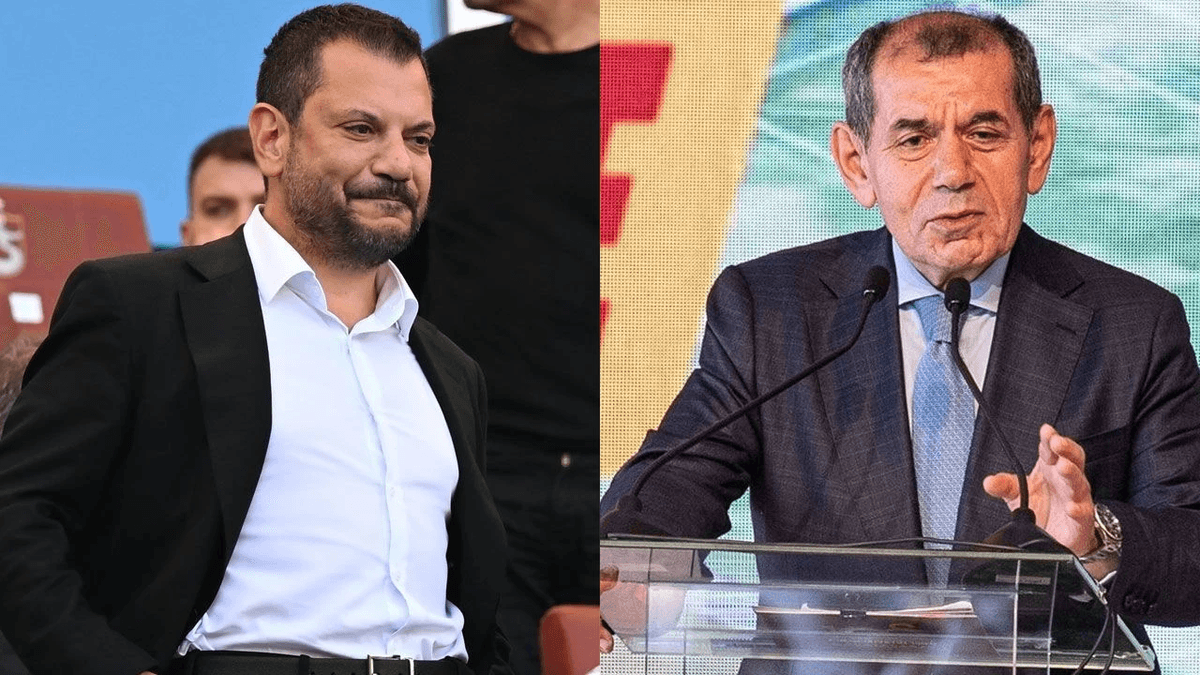 Trabzonspor Başkanı Ertuğrul Doğan ve Galatasaray Başkanı Dursun Özbek