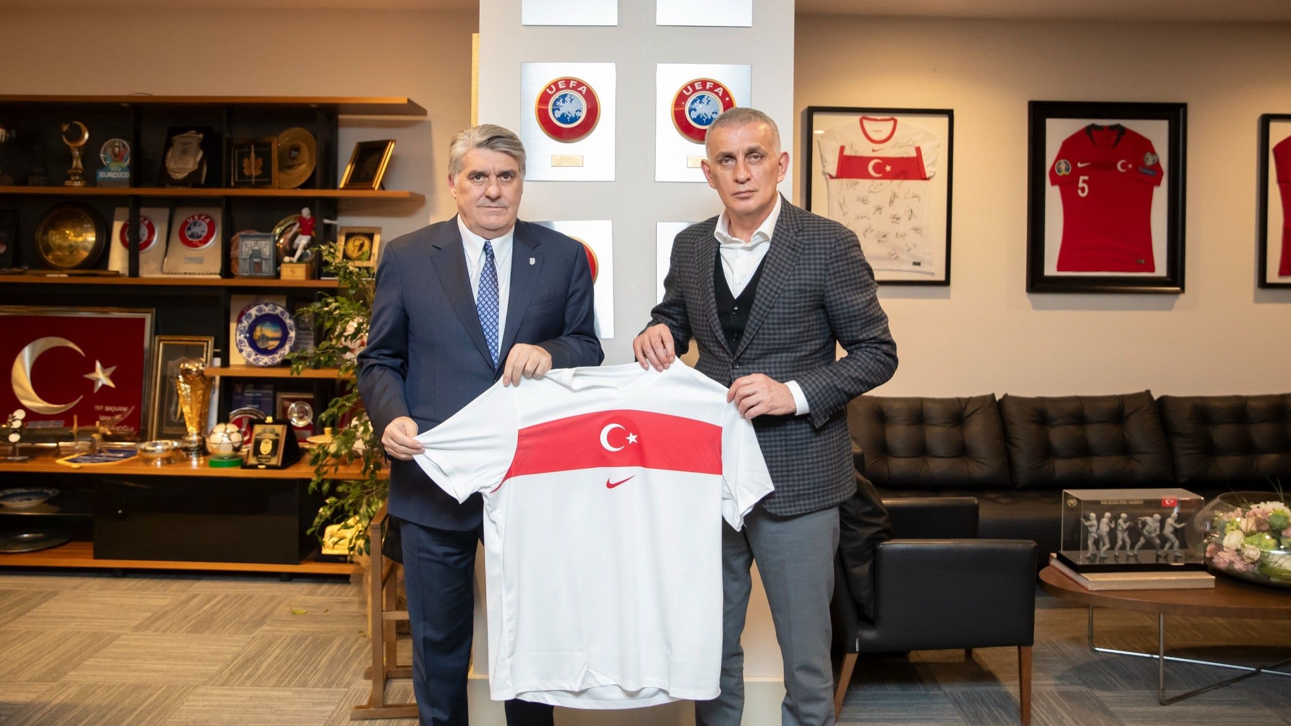Beşiktaş Başkanı Serdal Adalı ve TFF Başkanı İbrahim Hacıosmanoğlu