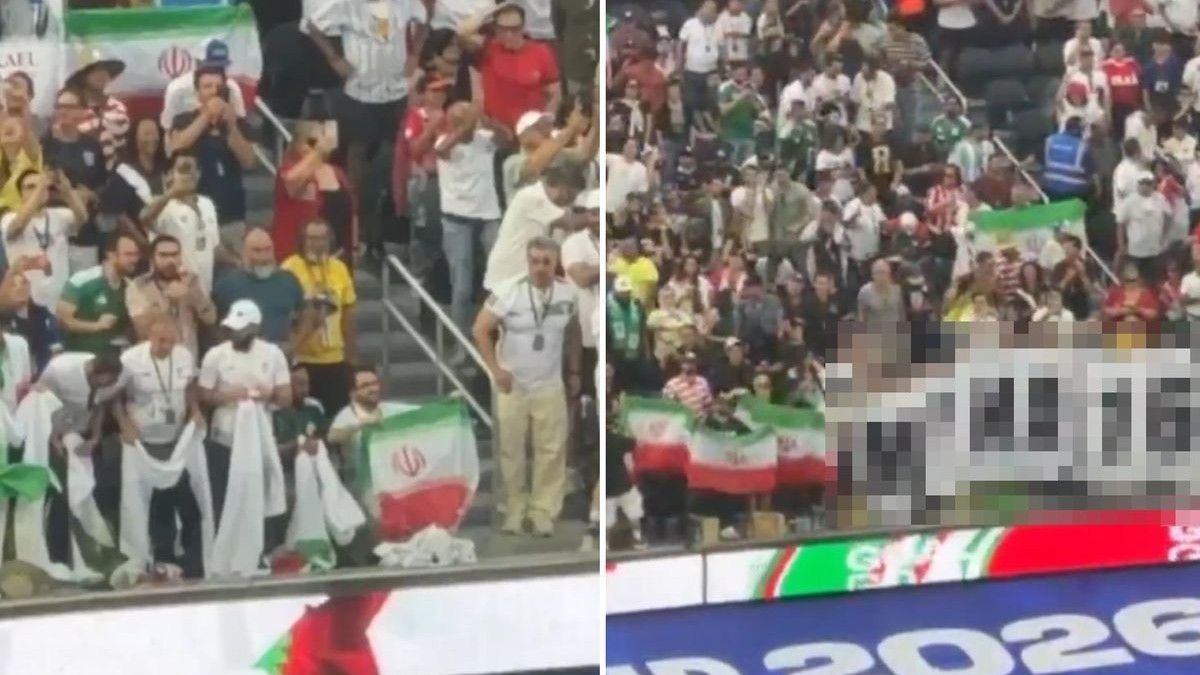 İran maçına damga vuran "katliam" pankartı