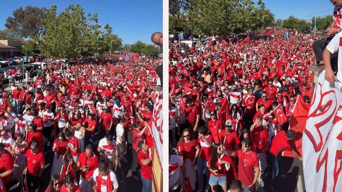 Dünya bu anları konuşuyor! Amerika'ya damga vuran ''Türk yürüyüşü''