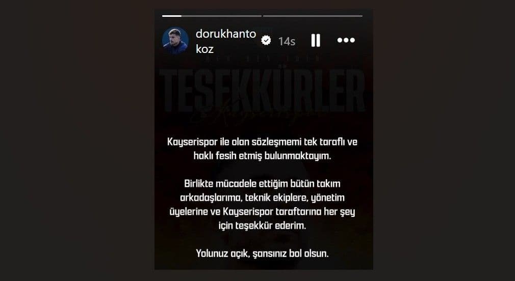 Dorukhan Toköz'ün paylaşımı