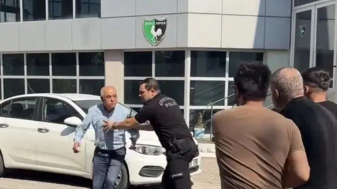 Denizlispor tesislerinde akılalmaz olay! Taraftar, başkanın üzerine yürüdü