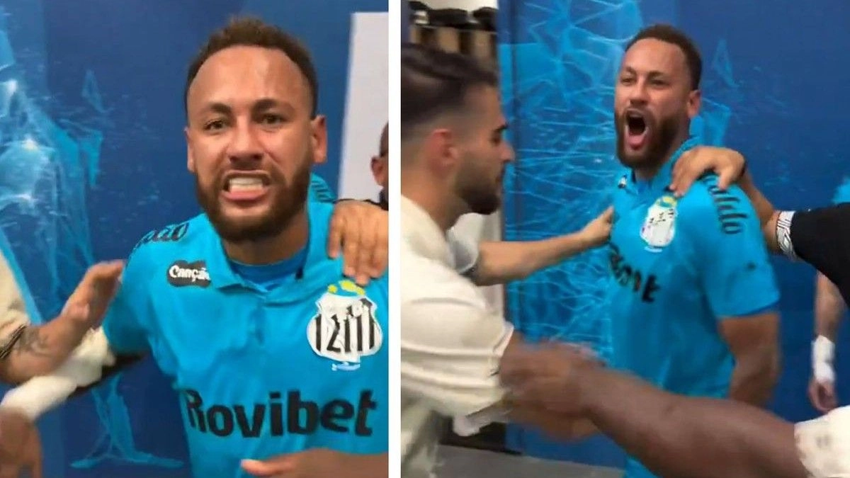 Neymar galibiyet sonrası çılgına döndü! Rakip yöneticilerle birbirine girdi