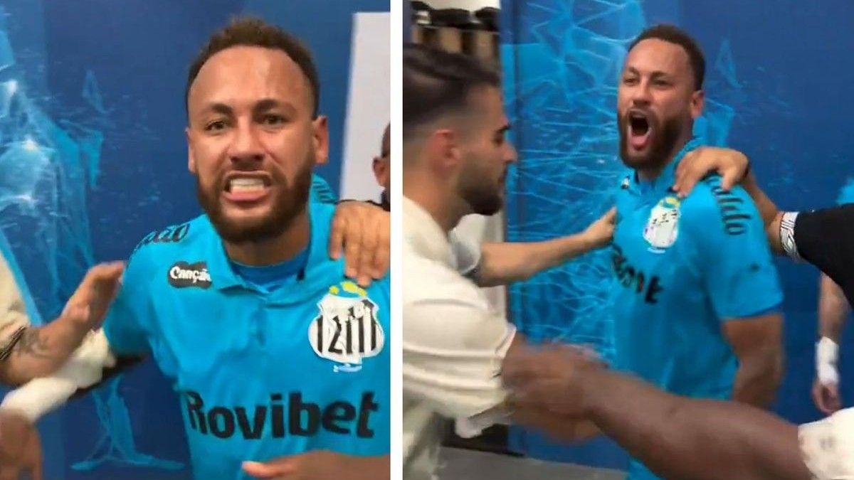 Neymar galibiyet sonrası çılgına döndü! Rakip yöneticilerle birbirine girdi